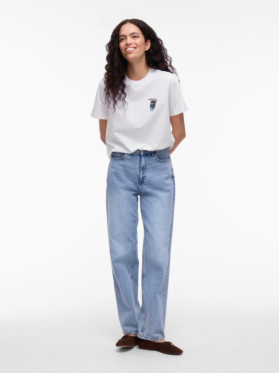 VINORA T-Shirt - Bright White - VERO MODA & VILA Bergvik